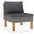 Set mobilier de grădină cu perne, 6 piese, gri, poliratan GartenMobel Dekor