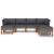 Set mobilier de grădină cu perne, 7 piese, gri, poliratan GartenMobel Dekor