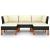 Set mobilier de grădină cu perne, 5 piese, negru, poliratan GartenMobel Dekor