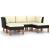 Set mobilier de grădină cu perne, 5 piese, negru, poliratan GartenMobel Dekor