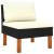 Set mobilier de grădină cu perne, 5 piese, negru, poliratan GartenMobel Dekor