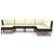 Set mobilier de grădină cu perne, 7 piese, negru, poliratan GartenMobel Dekor