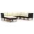 Set mobilier de grădină cu perne, 8 piese, negru, poliratan GartenMobel Dekor