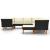 Set mobilier de grădină cu perne, 9 piese, negru, poliratan GartenMobel Dekor