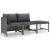 Set mobilier de grădină cu perne, 3 piese, gri, poliratan GartenMobel Dekor