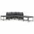 Set mobilier de grădină cu perne, 6 piese, gri, poliratan GartenMobel Dekor