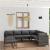 Set mobilier de grădină cu perne, 8 piese, gri, poliratan GartenMobel Dekor