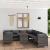 Set mobilier de grădină cu perne, 9 piese, gri, poliratan GartenMobel Dekor