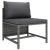 Set mobilier de grădină cu perne, 12 piese, gri, poliratan GartenMobel Dekor