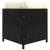 Set mobilier de grădină cu perne, 7 piese, negru, poliratan GartenMobel Dekor