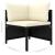 Set mobilier de grădină cu perne, 12 piese, negru, poliratan GartenMobel Dekor