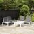 Set mobilier de grădină cu perne, 3 piese, alb, plastic GartenMobel Dekor