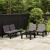 Set mobilier de grădină cu perne, 3 piese, gri, plastic GartenMobel Dekor