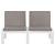 Set mobilier de grădină cu perne, 4 piese, alb, plastic GartenMobel Dekor