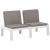 Set mobilier de grădină cu perne, 4 piese, alb, plastic GartenMobel Dekor