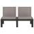 Set mobilier de grădină cu perne, 4 piese, gri, plastic GartenMobel Dekor