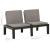 Set mobilier de grădină cu perne, 4 piese, gri, plastic GartenMobel Dekor