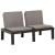 Set mobilier de grădină cu perne, 6 piese, gri, plastic GartenMobel Dekor
