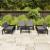 Set mobilier de grădină cu perne, 6 piese, gri, plastic GartenMobel Dekor