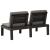 Set mobilier de grădină cu perne, 6 piese, gri, plastic GartenMobel Dekor