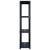 Raft de depozitare cu 4 polițe, negru, 122x30,5x130 cm, plastic GartenMobel Dekor