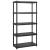 Raft de depozitare 5 niveluri negru 274,5x45,7x185 cm, plastic GartenMobel Dekor
