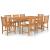 Set mobilier de grădină, 9 piese, lemn masiv de tec GartenMobel Dekor