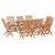 Set mobilier de exterior pliabil, 9 piese, lemn masiv de tec GartenMobel Dekor