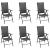 Set mobilier de grădină, 7 piese, negru GartenMobel Dekor