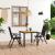 Set mobilier de grădină, 3 piese, negru și maro GartenMobel Dekor