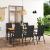 Set de masă pentru grădină, 7 piese, negru și maro GartenMobel Dekor