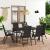 Set mobilier de grădină, 7 piese, negru GartenMobel Dekor