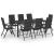 Set mobilier de grădină, 9 piese, negru GartenMobel Dekor