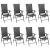 Set mobilier de grădină, 9 piese, negru GartenMobel Dekor