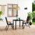 Set de masă pentru grădină, 3 piese, negru și maro GartenMobel Dekor