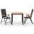 Set mobilier de grădină, 3 piese, negru și maro GartenMobel Dekor