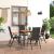 Set de masă pentru grădină, 5 piese, negru și maro GartenMobel Dekor