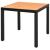 Set mobilier masă de grădină, 3 piese, negru și maro, ratan PVC GartenMobel Dekor