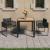 Set mobilier masă de grădină, 3 piese, negru și maro, ratan PVC GartenMobel Dekor