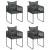 Set mobilier masă de grădină, 5 piese, negru și maro, ratan PVC GartenMobel Dekor