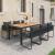 Set mobilier de grădină, 7 piese, negru și maro, ratan PVC GartenMobel Dekor