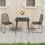 Set masă de grădină, 3 piese, negru, ratan PVC GartenMobel Dekor