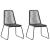Set masă de grădină, 3 piese, negru, ratan PVC GartenMobel Dekor