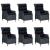 Set mobilier exterior cu perne, 7 piese, gri închis, poliratan GartenMobel Dekor