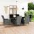 Set mobilier exterior cu perne, 7 piese, gri deschis, poliratan GartenMobel Dekor