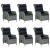 Set mobilier exterior cu perne, 7 piese, gri deschis, poliratan GartenMobel Dekor