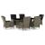 Set mobilier de exterior cu perne, 7 piese, maro, poliratan GartenMobel Dekor