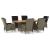 Set mobilier de exterior cu perne, 7 piese, maro, poliratan GartenMobel Dekor