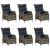 Set mobilier de exterior cu perne, 7 piese, maro, poliratan GartenMobel Dekor