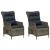 Set mobilier de grădină cu perne, 3 piese, maro, poliratan GartenMobel Dekor